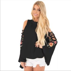 Cold shoulder sexy flattering top